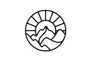 Mountain Hill Valley Sun Logo, a Branding & Logo Template by Buqancreative (Thumbnail 3 of 4)
