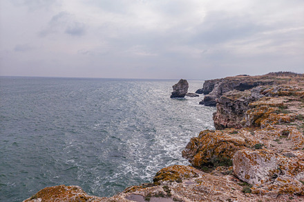 Breaking waves on the rocky coast of, a Nature Photo by verkelis
