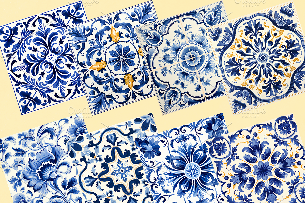 Portuguese Tiles Azulejo Pattern, a Pattern Graphic by Paper & Pattern Studio (Photo 2 of 9)