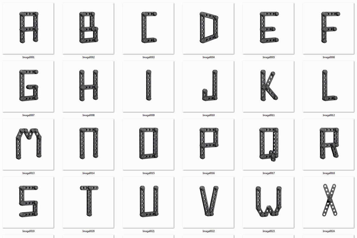 Construction Kit 3D Lettering, a Background Graphic by TVartworks (Photo 12 of 14)