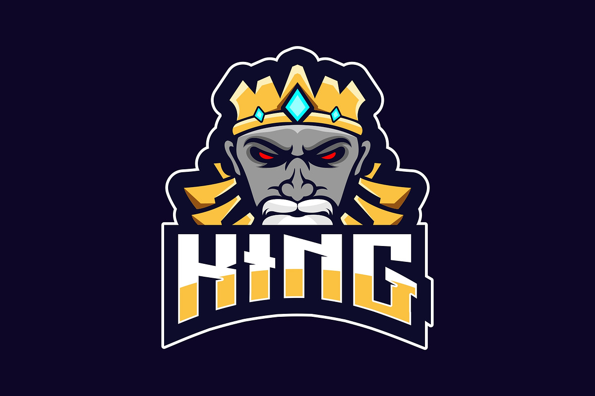 King Mascot Sport Logo Vector, a Branding & Logo Template by Jhon.aburame
