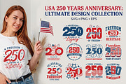 America 250th Anniversary SVG Bundle, a Graphic by ashek (Thumbnail 1 of 4)