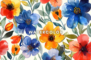 SUMMER FLOWERS SEAMLESS PATTERN, a Pattern Graphic by UniqueMe (Thumbnail 9 of 11)