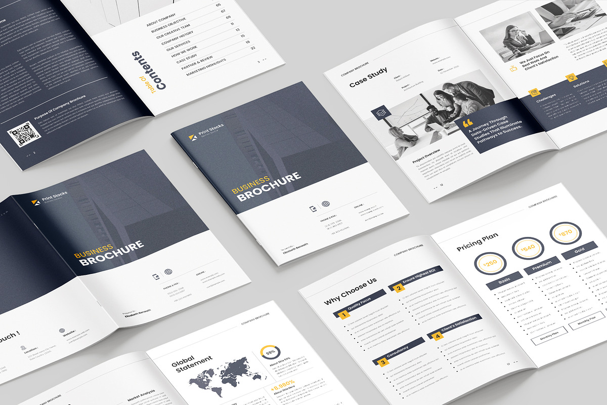 Company Profile Brochure Template, a Brochure Template by Spark_Creative (Photo 3 of 16)