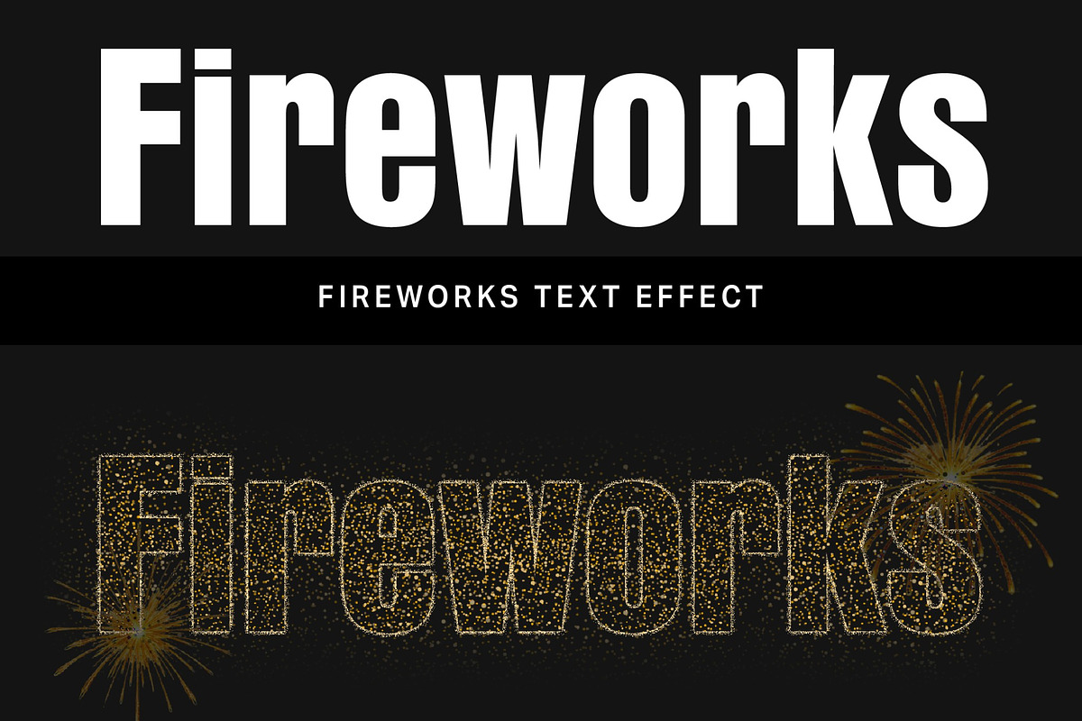 Fireworks Text Effect, a Layer Style Add-On by studiogstock (Photo 2 of 2)
