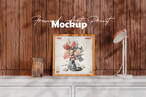 Wood Wall Art Mockup