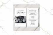 Funeral Prayer Card B&W Canva FR003, a Card Template by TyphoonStudio (Thumbnail 1 of 5)