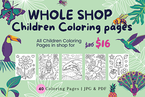 Children Coloring Book Bundle