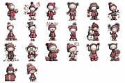Christmas Cute Snowman Clipart, an Illustration by Daily.Designs (Thumbnail 5 of 5)