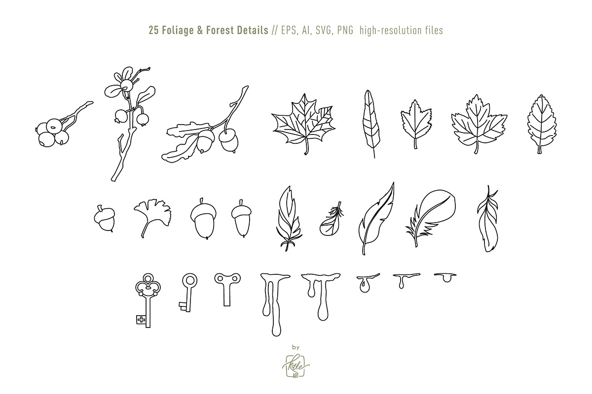 COTTAGECORE HERBARIUM, an Object Illustration by Kate Art (Photo 6 of 22)