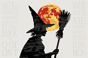 Flying Witch Black Silhouette Bundle, an Illustration by Amazin_art (Thumbnail 2 of 7)