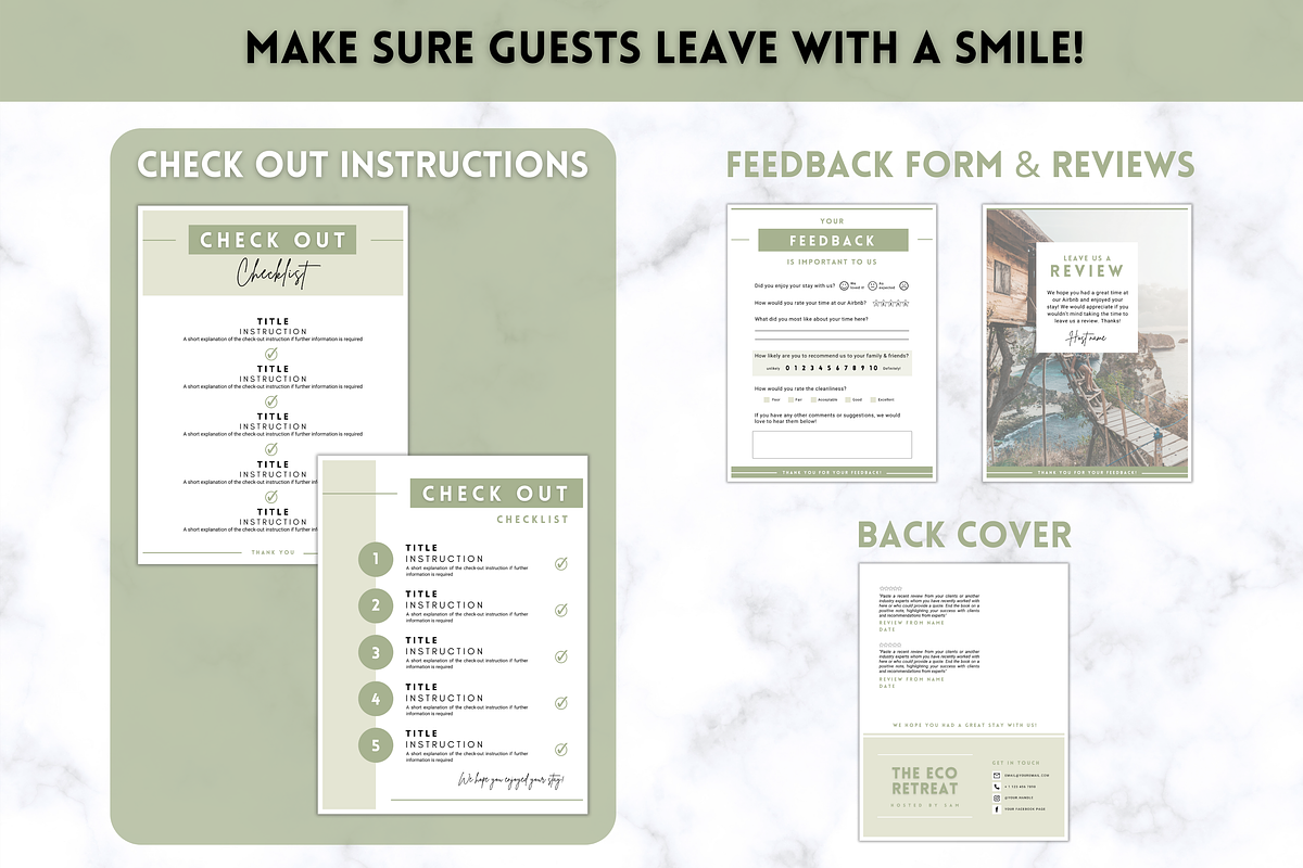 Airbnb Welcome Book Template, a Poster Template by Templatables (Photo 7 of 12)