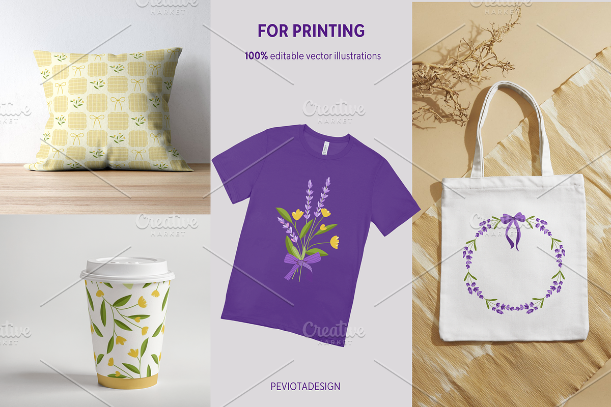 Lavender spa and beauty collection, a Healthcare Illustration by Peviotadesign (Photo 9 of 11)