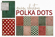 Grungy Christmas Polka Dots, a Decorative Illustration by rileyBgraphics (Thumbnail 1 of 7)
