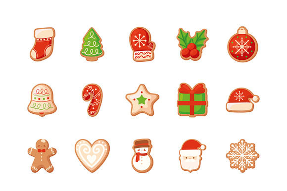 Christmas Cookies Illustration Set preview 4