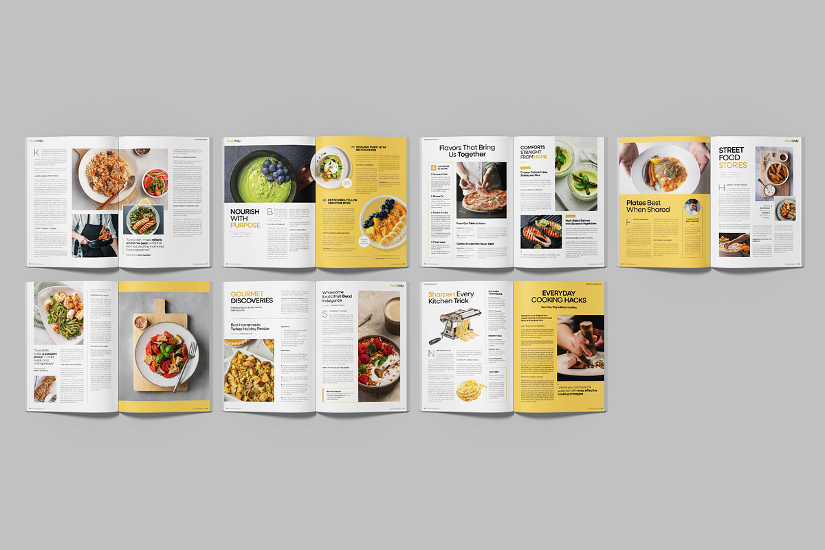 Cooking & Food Magazine Template, a Magazine Template by BrandPacks