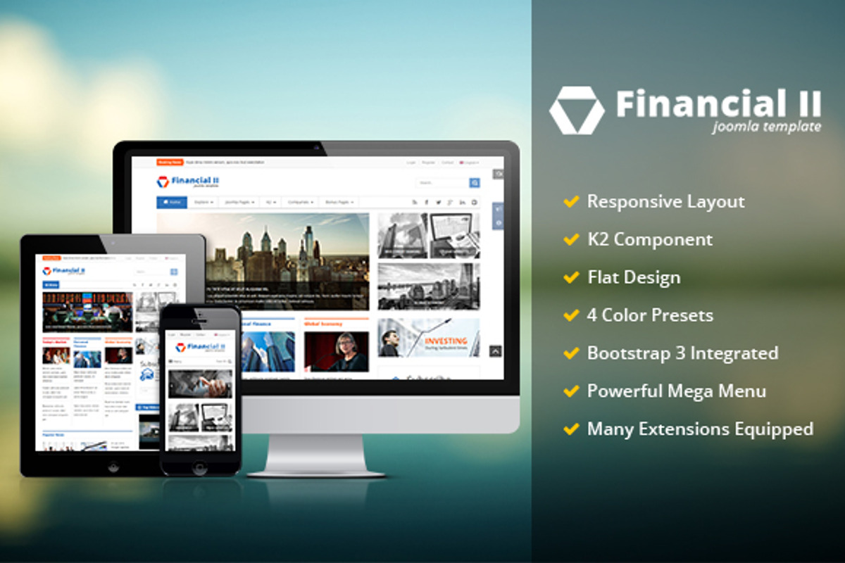 SJ Financial II -Responsive Template, a Websites & App Template by YouTech (Photo 1 of 5)
