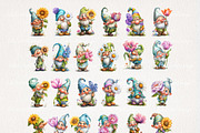 Garden Gnome with Flowers 24 PNG, a Seasonal Illustration by EleSArtDesign (Thumbnail 2 of 4)