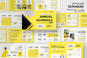Annual Schedule - Google Slides, a Presentation Template by QR Design Studio