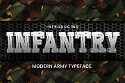 INFANTRY - Modern Army Typeface, a Serif Font by Gassstype (Thumbnail 1 of 8)
