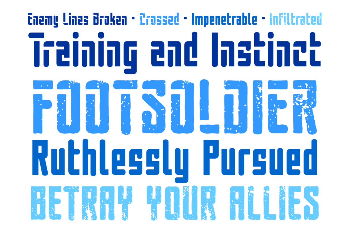 Enemy Lines - grungy sci-fi font, a Sans Serif Font by Comicraft Fonts (Photo 2 of 3)