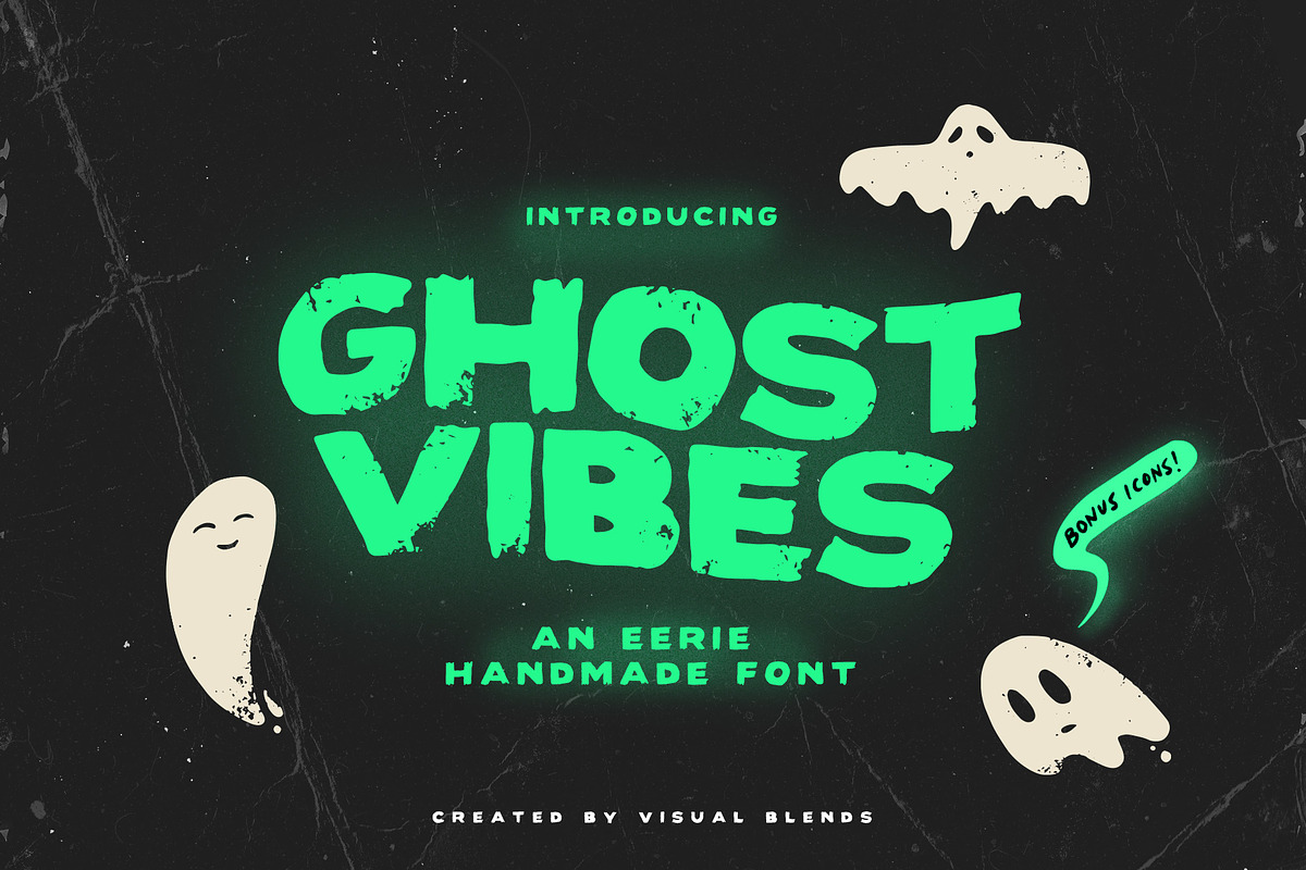Ghost Vibes - Font, a Font by Visual Blends (Photo 1 of 7)
