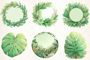Watercolor Foliage Clipart Bundle, an Illustration by DreamCafeArt (Thumbnail 3 of 6)