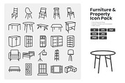 Furniture And Property Icon Pack, an Outline Icon by erifqizeicon (Thumbnail 2 of 3)
