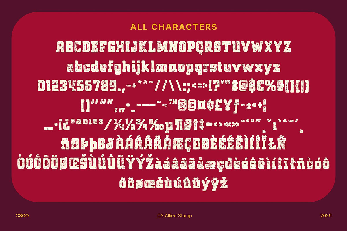 CS Allied Stamp, a Slab Serif Font by Craft Supply Co. (Photo 8 of 8)