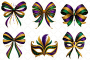 Mardi Gras Bow Coquette Bow, an Illustration by Black Bird Studio (Thumbnail 3 of 6)