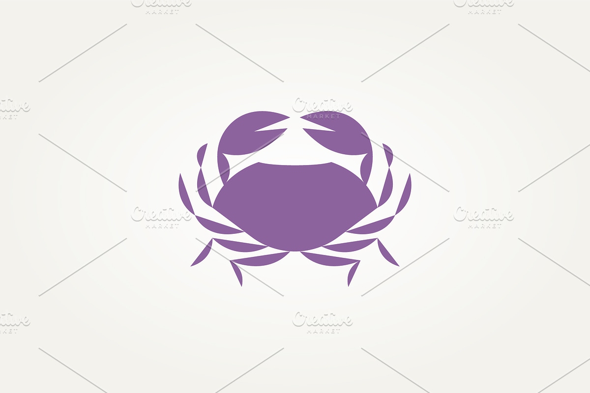 isolated crab silhouette icon logo, a Branding & Logo Template by Blazybone