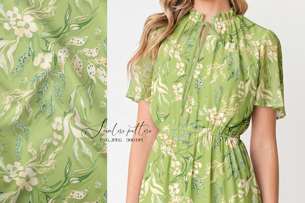 Spring Garden Botanicals Pattern, a Pattern Graphic by SirenaArt (Photo 14 of 18)