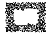 Luxury Floral Frame Silhouette, an Object Graphic by hafijul (Thumbnail 3 of 4)