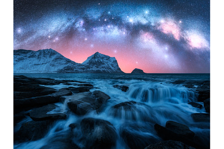 Night starry sky with Milky Way