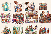 ESTHETICIAN BEAUTICIAN CLIPART PACK, a Person Illustration by Daring Digies (Thumbnail 2 of 6)
