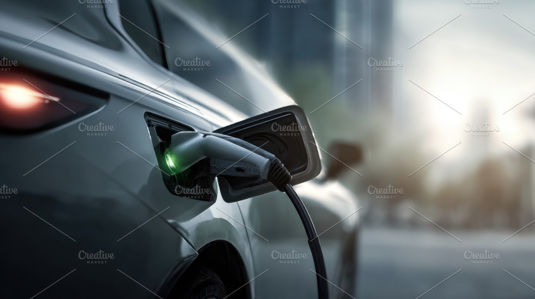 Dusk EV charging station, a Photo by Beautiful things