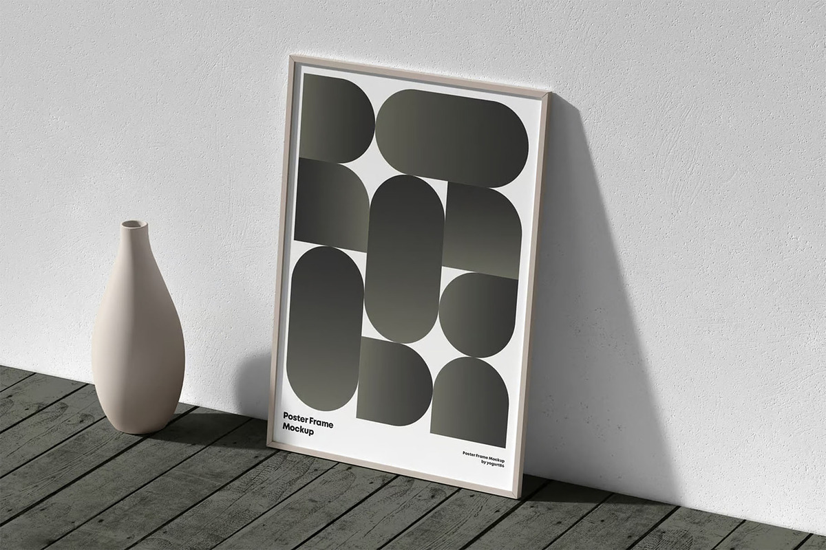 Poster Frame Mock-up, an Advertising Mockup by Se٧enStudio (Photo 10 of 16)