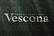 Vescona - Grunge Serif Font, a Slab Serif Font by AndrewPixel (Thumbnail 1 of 8)