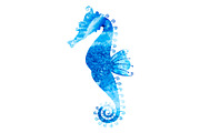 Sea Horse. Art and seamless pattern, a Pattern Graphic by sovarina (Thumbnail 7 of 9)