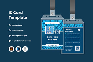 2 Set ID Card Template Design V1