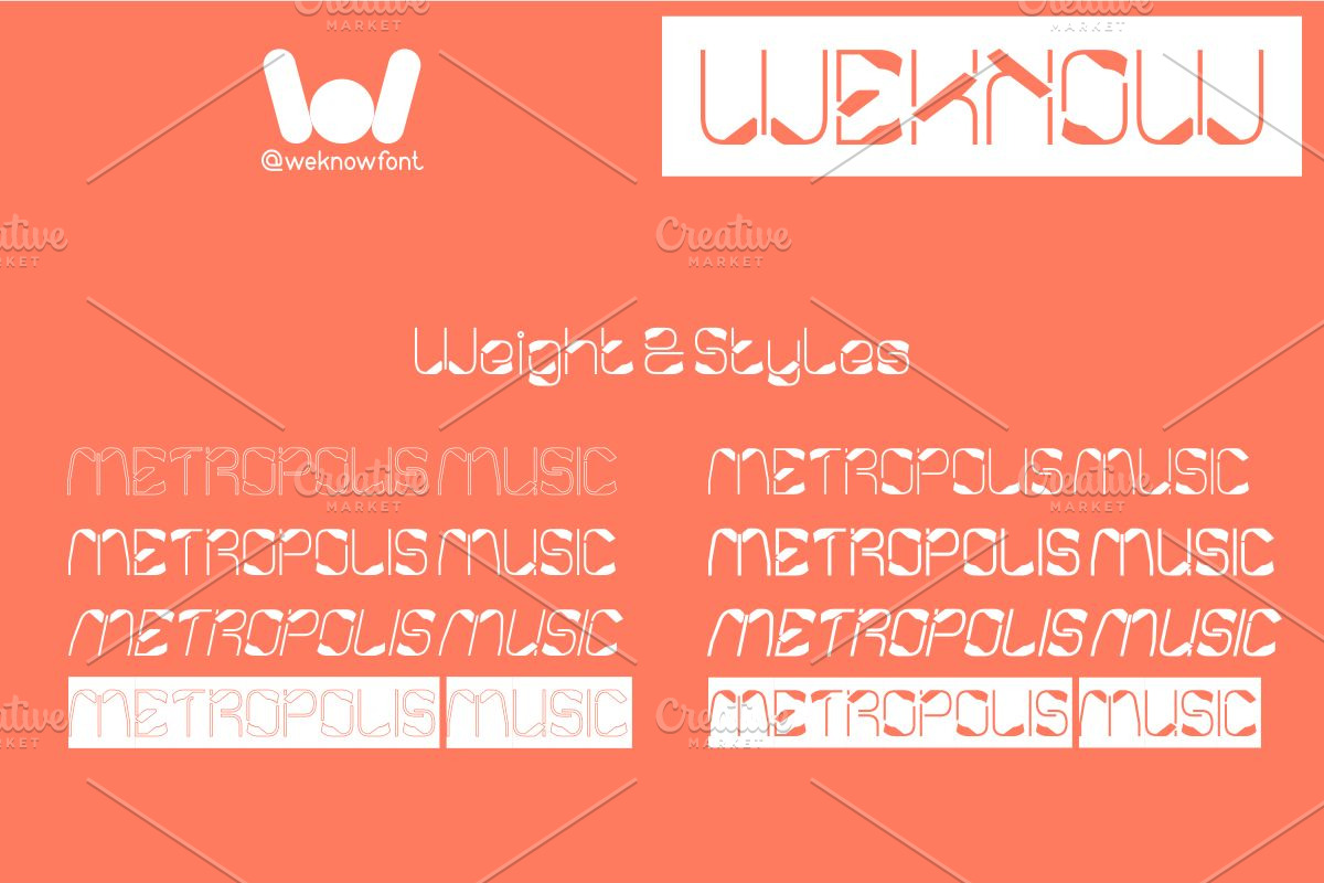 Metropolis Music font, a Font by weknow (Photo 7 of 8)