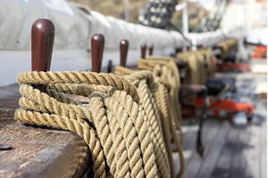 Ship's tackle in a battle ship -, a Transportation Photo by Barcelona_dreams