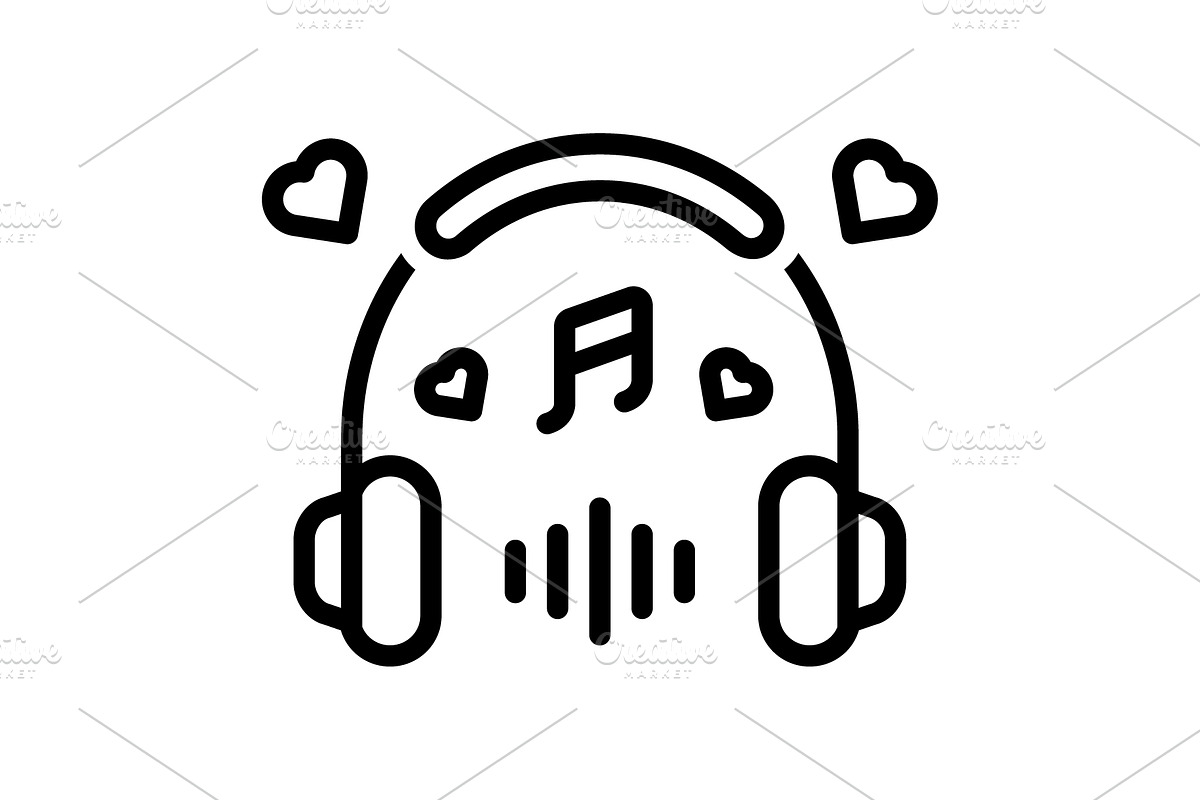 Song music black icon, an Outline Icon by Creative priyanka