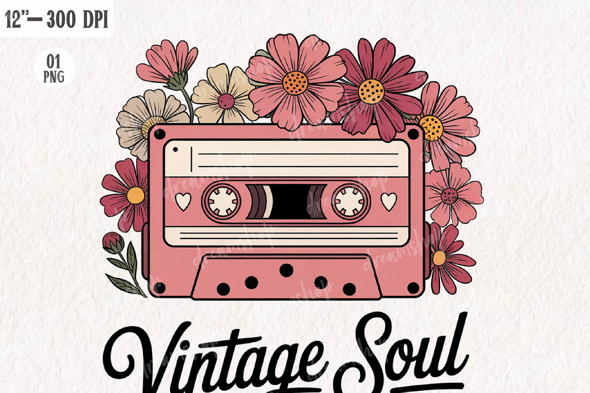 Vintage Wildflower Sublimation, an Illustration by CreationArt (Photo 2 of 13)