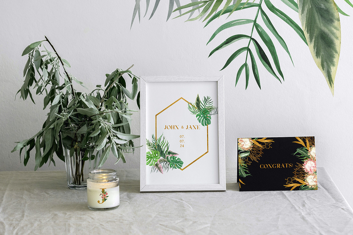 Jungle Paradise Pink Tropical Floral, a Decorative Illustration by Catch the Dream Art (Photo 10 of 17)