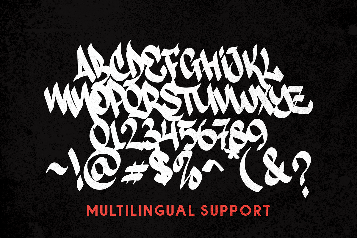 Darksite - Urban Graffiti Font, a Blackletter Font by figuree studio (Photo 4 of 8)