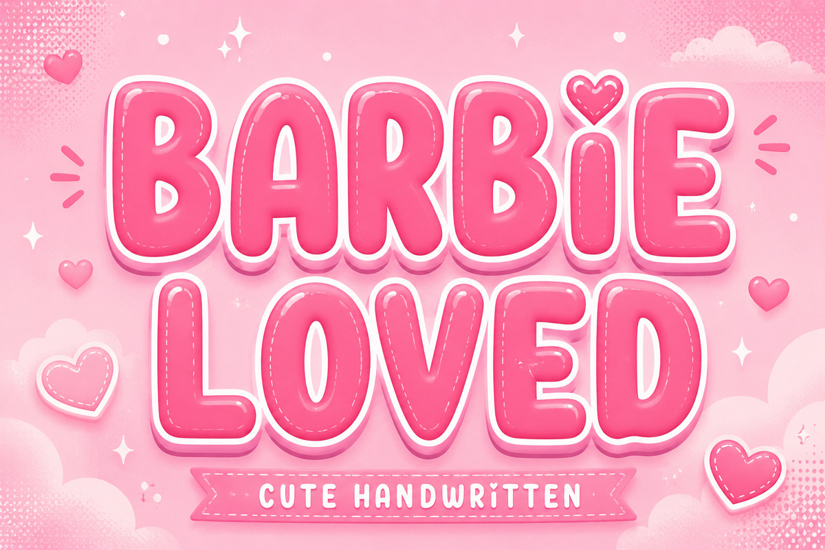 Barbie Loved, a Sans Serif Font by Limited.studio (Photo 2 of 6)