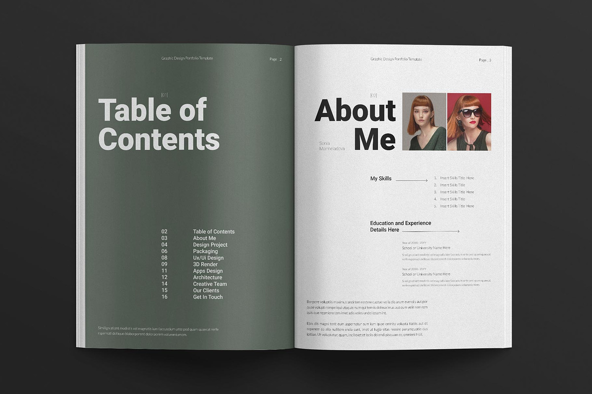 Graphic Design Portfolio Layout, a Brochure Template by E-Type (Photo 2 of 7)