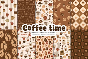 Cozy Coffee Seamless pattern, a Pattern Graphic by CreativeChristiana