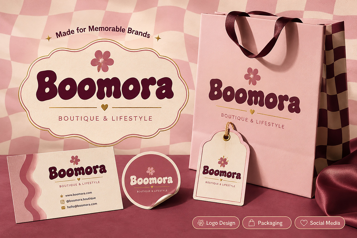 Boomora – Retro Bubble Display Font, a Slab Serif Font by Wow Magic (Photo 3 of 5)